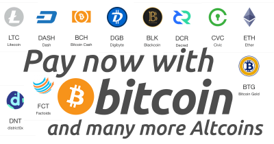 We accept only Cryptocurrency!